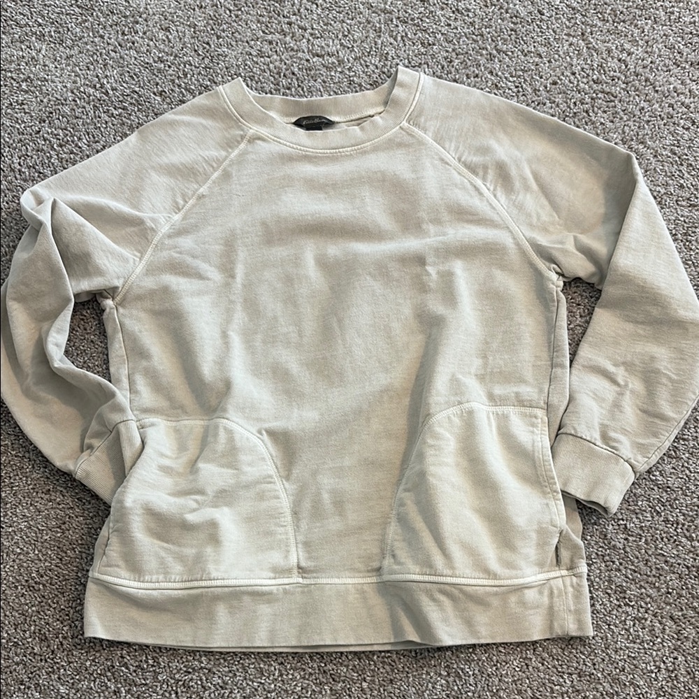 Eddie Bauer Gray Sweatshirt Relaxed Fit Crewneck